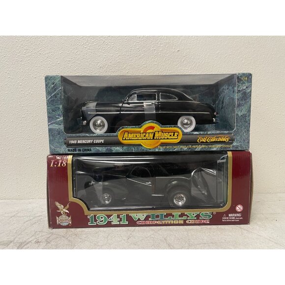 Diecast Lot 1949 Mercury Coupe & 1941 Willys Competition Coupe  American Muscle - Picture 1 of 10